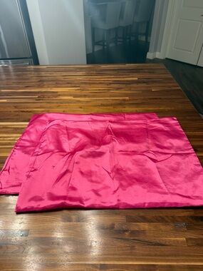 Hot Pink Satin Pillow Cases- Standard Size
